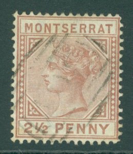 SG 4 Montserrat 1880. 2½d red-brown. Very fine used. Good colour & well...