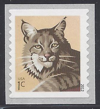 #4672 1c Bobcat Coil Single 2012 Mint NH