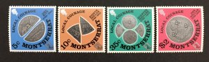 Montserrat 1975 #323-6, Old Local Coinage, MNH.