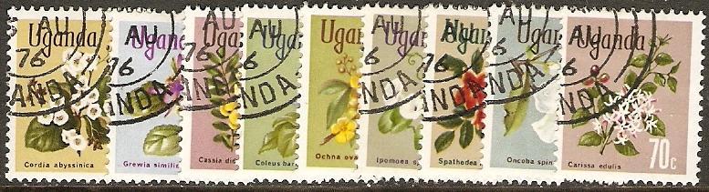 1969 Uganda Scott 115-129 Flowers used