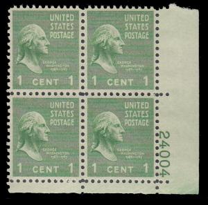 United States 804 Plate Block MNH