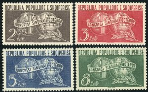 Albania #512-515 Trade Union Congress in Leipzig Postage Stamps Europe 1957 Set