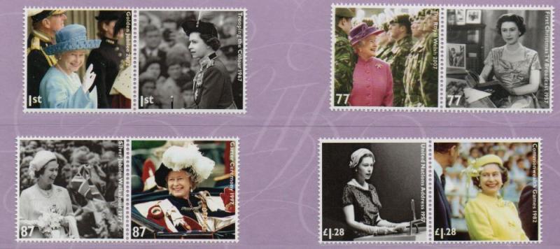 Great Britain Sc 3028-35 2012 Diamond Jubilee QE II stamp set mint NH