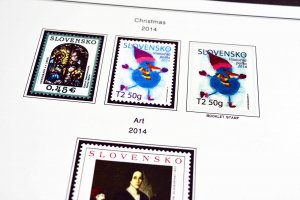 COLOR PRINTED SLOVAKIA 1939-2010 + 2011-2020 STAMP ALBUM PAGES (136 ill. pages)