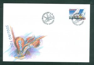 Aland. 1999 FDC. Match, Sailboat, Racing.  Sc.# 158