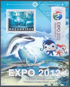 MOZAMBIQUE 2012 EXPO YEOSU KOREA LIVING OCEANS AND COASTLINES SOUVENIR SHEET