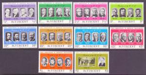 Saint Vincent Scott 435/444, 1975 United States Independence Set MNH**