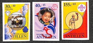 Netherlands Antilles 1990, Culture 3v, imperforated