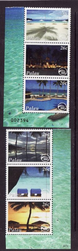 Palau-Sc#957a-f-Unused NH stamps from the souvenir sheet-Pacific Resort-2009-
