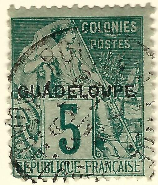 Guadeloupe SC #17 French Colony Fine Used hr.....Make me an Offer!