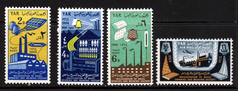 YEMEN 1964 Inauguration of Spinning & Weaving Factory Set SG 255 to SG 258 MNH