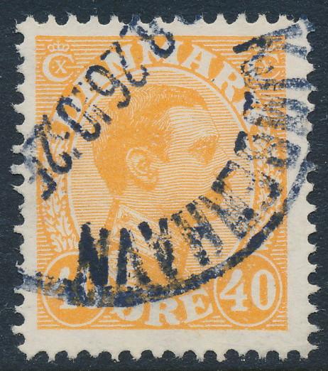 Denmark Scott 119 (AFA 150), 40ø orange Chr. X, F-VF Used