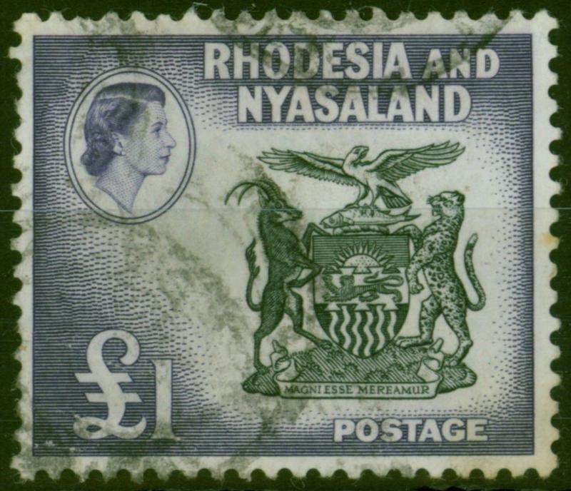 Rhodesia & Nyasaland 1959 Black & Dp Violet SG31 Good Used