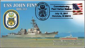 17-316, 2017,USS John Finn, Event Cover, Pictorial Postmark, DDG-113