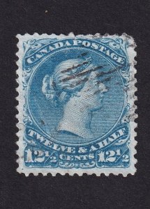 Canada, Scott 28, Used, Large Queen, Pencil on rear,  VL Crease