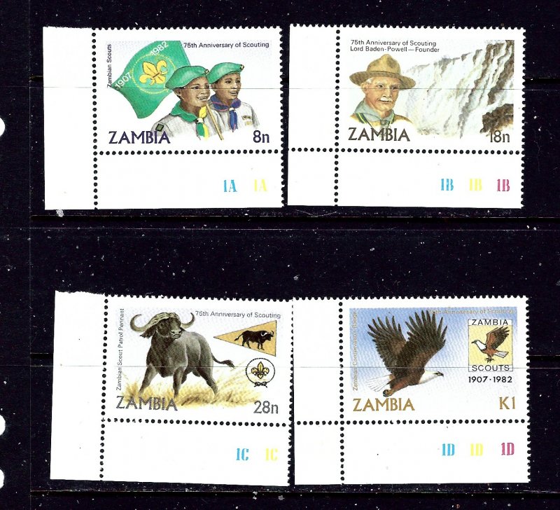 Zambia 268-71 MNH 1982 Scouting Year