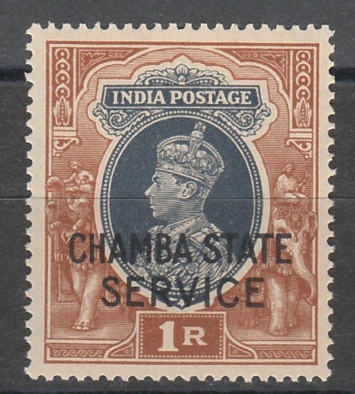 CHAMBA 1938 KGVI SERVICE 1R MNH **