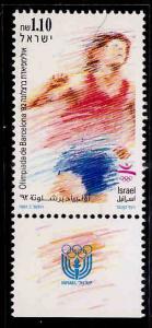 ISRAEL Scott 1098 MNH** 1991 sports stamp with tab