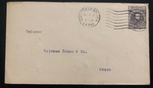 1916 La Paz Bolivia Postal stationery Comercial Cover To Oruro