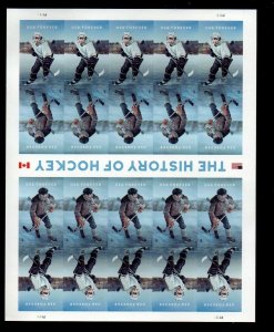 ALLY'S US Plate Block Scott #5252-3 (49c) History of Hockey [20] MNH [P-15]