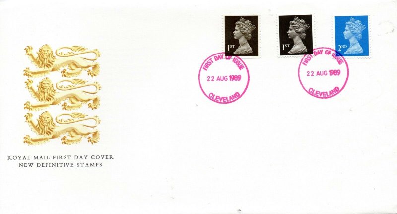 1989 Definitive 1st & 2nd Class Booklet Stamps First Day Cover 