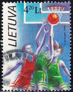 Lithuania - 1996 - Scott #557 - used - Sport Basketball