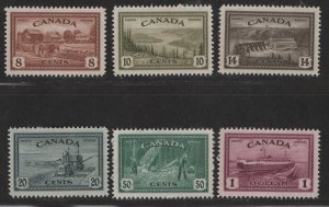 Canada Sc#268-273 M/NH/VF, complete set