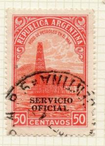 Argentina 1938 Early Official Optd Issue Fine Used 50c. 188332