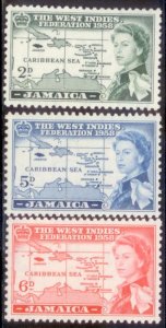 Jamaica 1958 SC# 175-7 MNH-OG E28