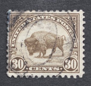 Scott # 700   30c Bison Series Types of 1922-26 brown