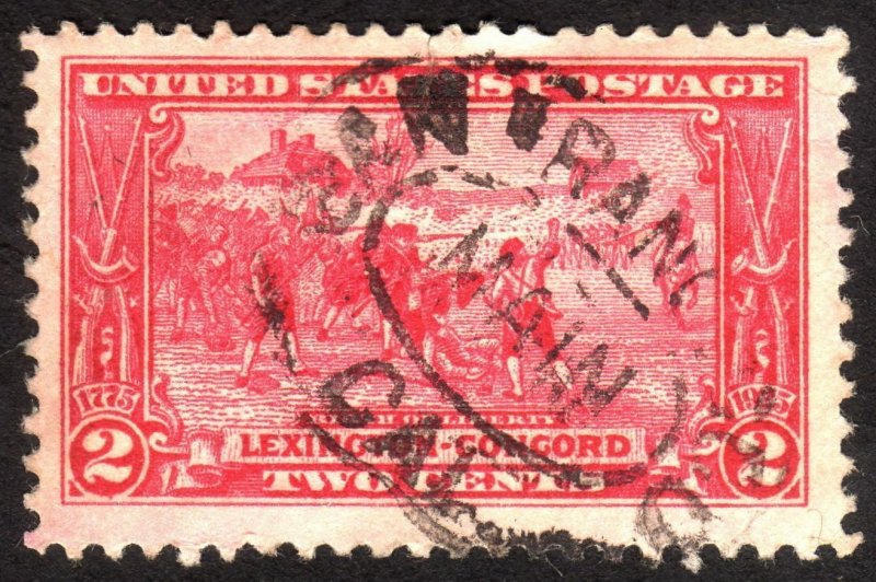 1925, US 2c, Lexington-Concord, Used, Sc 618