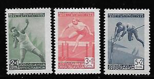 YUGOSLAVIA B155-B157 MINT HING SHOT PUT