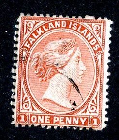 1894 Falkland Sc #5 used cv.$95 ( 8989 BCXX5 )