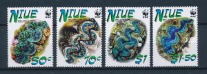 [53886] Niue 2002 Marine life Giant clams WWF  MNH