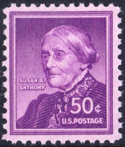 SC#1051 50¢ Susan B. Anthony (1955) MNH