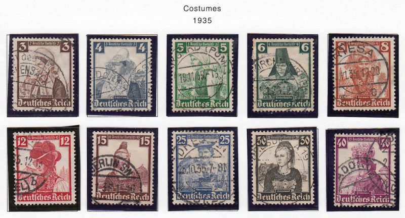 Germany Semi-Postal #B69- B78 used