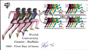 Pugh Designed/Painted Rare World University Games FDC 21 of 25 created!!