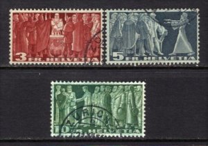 Switzerland 1938 High Values Set VF Used #244-6 CV$80