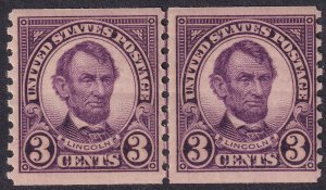 #600 Mint NH, F-VF, Line pair (CV $60) (CV $11 - ID50119) - Joseph Luft