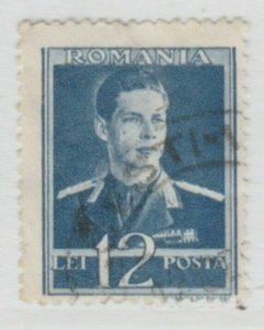 Romania King Michael 1940-42 Wmk Crowns and Monograms 12L Used A18P26F738-