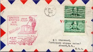 FFC 1949 Airmail RT AM #97 Seg #4 - Millville NJ to Washington DC - F61743