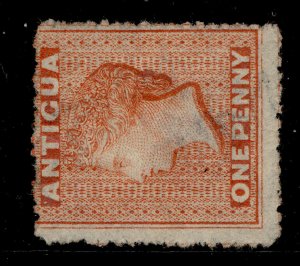 ANTIGUA QV SG7b, 1d vermiliom, UNUSED. Cat £250. WMK SIDEWAYS