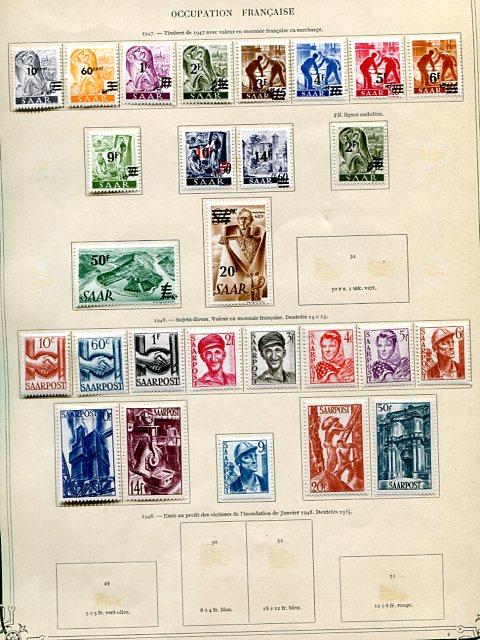 Saar collection Mint VF 11 pages - Lakeshore Philatelics