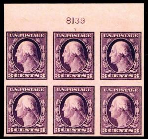 US.#483  WASHINGTON & FRANKLIN IMP. PB OF 6 - OGNH - VF - $200.00 (ESP#335)