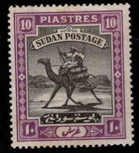 SUDAN Scott 16 MH* Camel mail corner bend, brown spots in gum CV$35