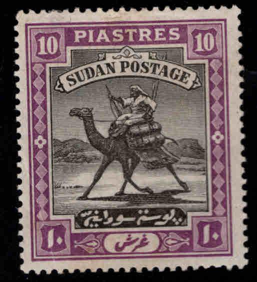 SUDAN Scott 16 MH* Camel mail corner bend, brown spots in gum CV$35