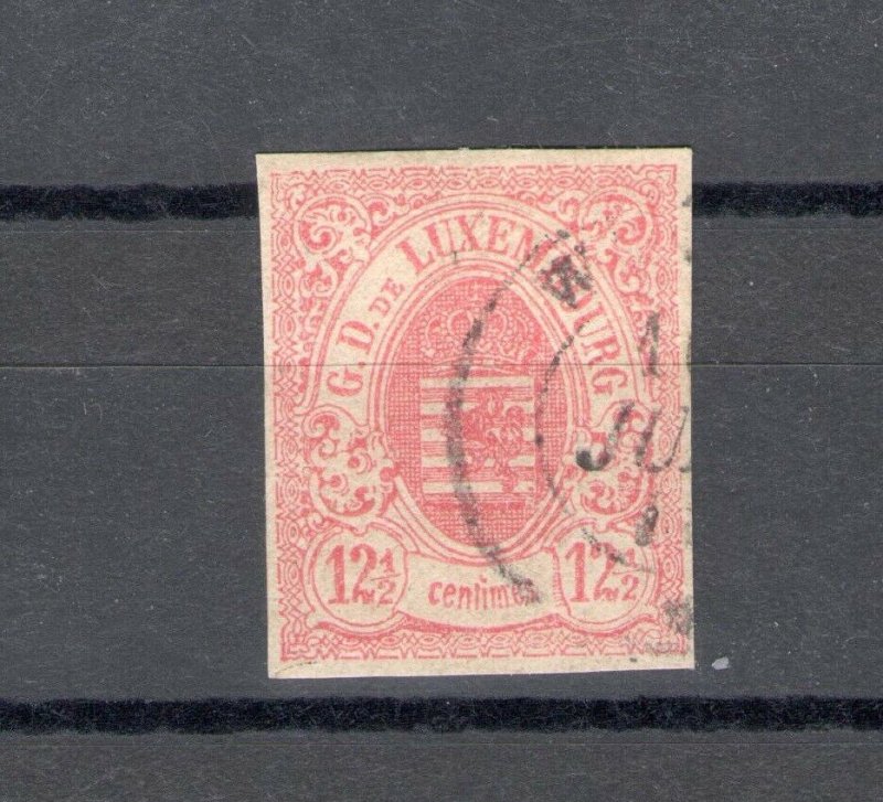 1859 - 63 Luxembourg - N° 7 - 12 1/2c. Rosa, Used Vinyl Decals/Sign