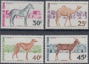 CHAD Sc# 271-4 CPL MNH DOMESTIC ANIMALS