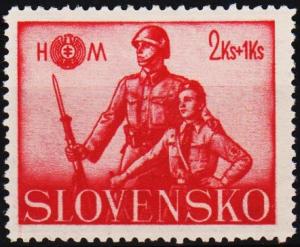 Slovakia.1942 2k+1k S.G.80 Mounted Mint