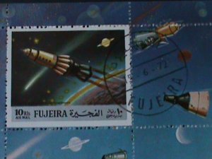 ​FUJEIRA-1972 SPACE ACHIEVEMENTS-CTO- S/S FANCY CANCEL-VF WE SHIP TO WORLWIDE